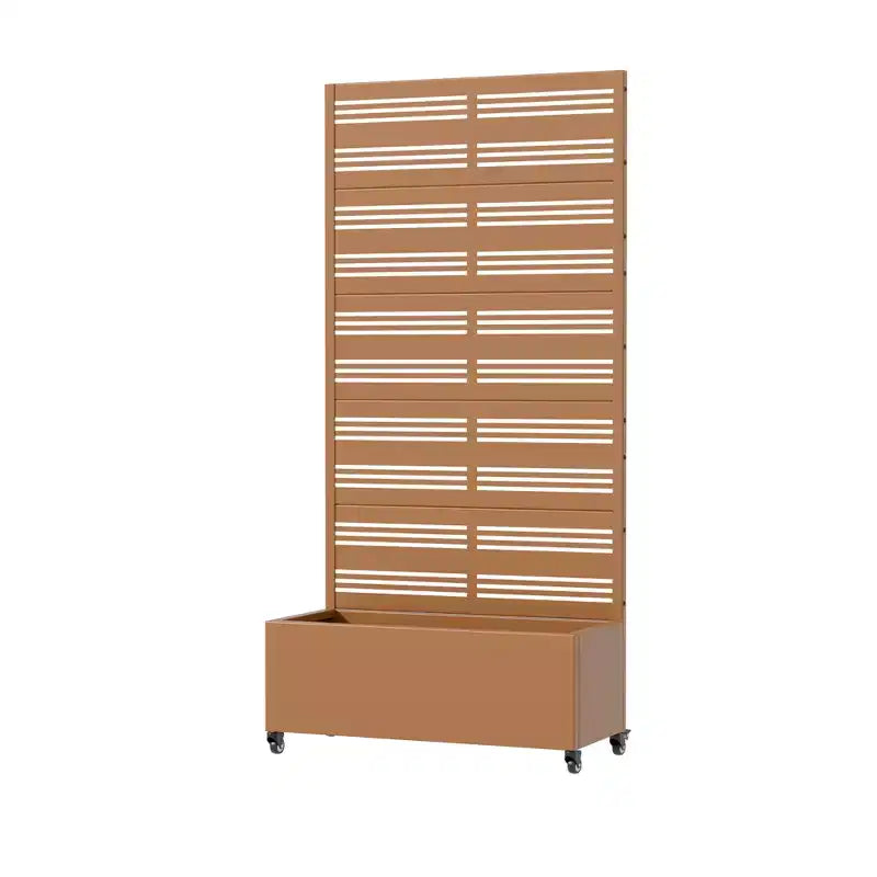 Dovelina Carré potager surélevé avec treillis, jardinière en métal avec écran d'intimité pour plantes grimpantes - 59 x 30/60, 47 x 47/94, 72 x 35/47/70/94