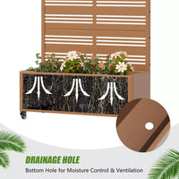 Dovelina Carré potager surélevé avec treillis, jardinière en métal avec écran d'intimité pour plantes grimpantes - 59 x 30/60, 47 x 47/94, 72 x 35/47/70/94