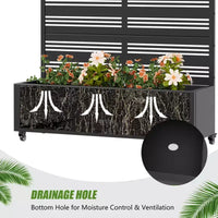 Dovelina Carré potager surélevé avec treillis, jardinière en métal avec écran d'intimité pour plantes grimpantes - 59 x 30/60, 47 x 47/94, 72 x 35/47/70/94