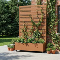 Dovelina Carré potager surélevé avec treillis, jardinière en métal avec écran d'intimité pour plantes grimpantes - 59 x 30/60, 47 x 47/94, 72 x 35/47/70/94
