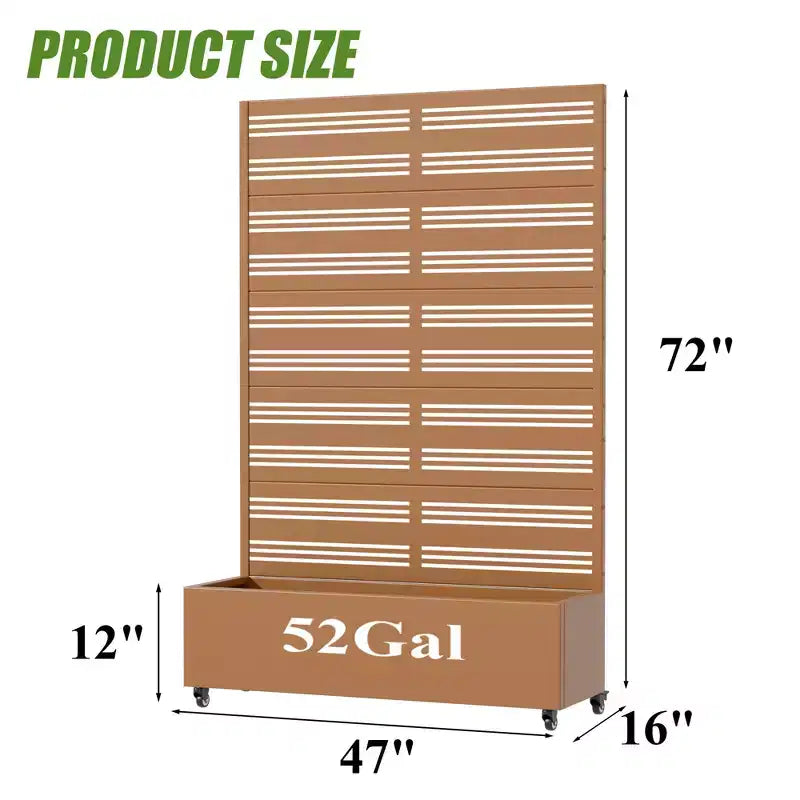 Dovelina Carré potager surélevé avec treillis, jardinière en métal avec écran d'intimité pour plantes grimpantes - 59 x 30/60, 47 x 47/94, 72 x 35/47/70/94