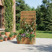 Dovelina Carré potager surélevé avec treillis, jardinière en métal avec écran d'intimité pour plantes grimpantes - 59 x 30/60, 47 x 47/94, 72 x 35/47/70/94