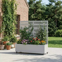 Dovelina Carré potager surélevé avec treillis, jardinière en métal avec écran d'intimité pour plantes grimpantes - 59 x 30/60, 47 x 47/94, 72 x 35/47/70/94