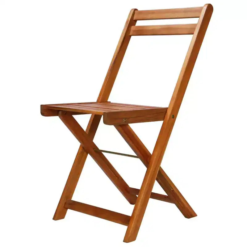 vidaXL Ensemble de bistro Ton bois Bois d'acacia massif Ensemble de bistro pliable