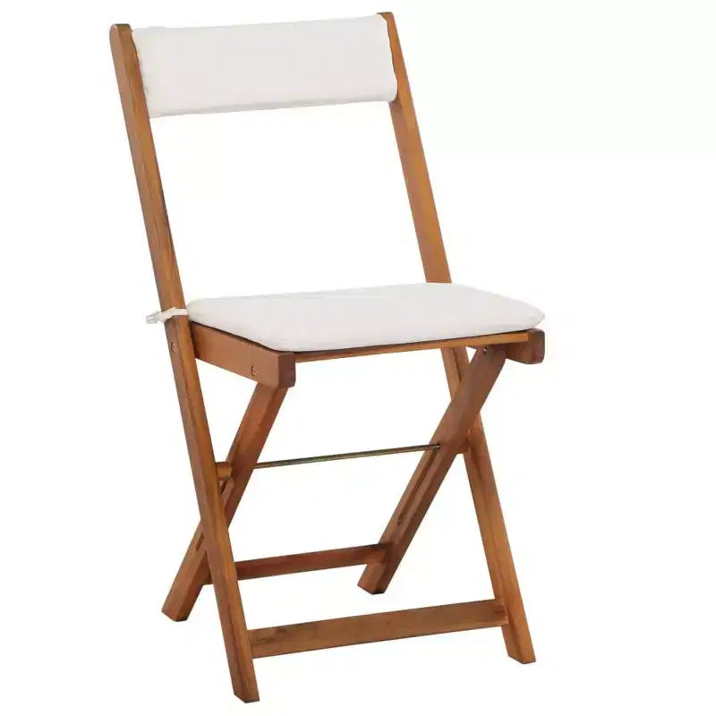 vidaXL Ensemble de bistro Ton bois Bois d'acacia massif Ensemble de bistro pliable