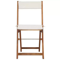 vidaXL Ensemble de bistro Ton bois Bois d'acacia massif Ensemble de bistro pliable