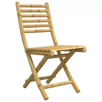 vidaXL Ensemble de bistro Bambou naturel Ensemble de bistro compact pliable en bambou