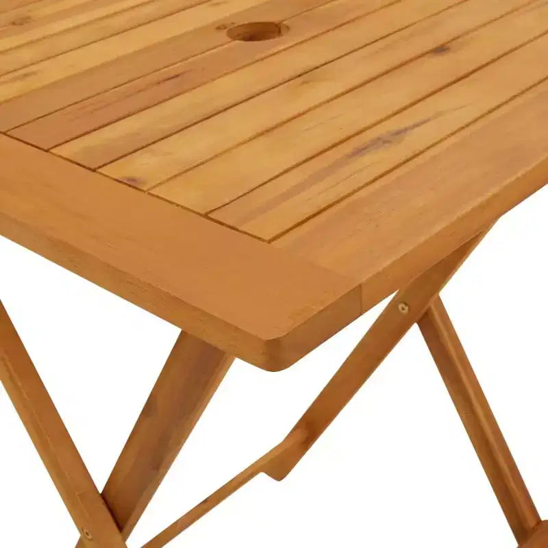 vidaXL Ensemble de bistro Bois d'acacia massif, rotin PE Moyen Pliable