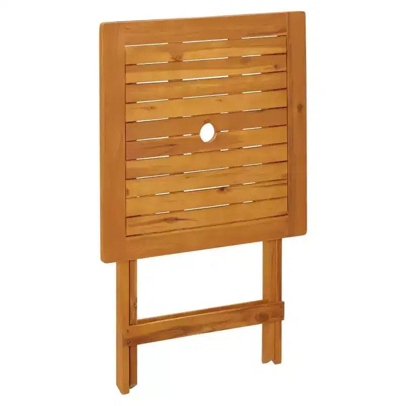 vidaXL Ensemble de bistro Bois d'acacia massif, rotin PE Moyen Pliable