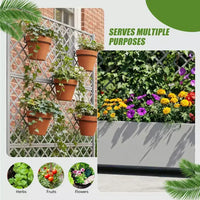 Jardinière à treillis avec écran d'intimité en métal et carré potager surélevé, jardinière sur pied avec écran d'intimité, roulettes verrouillables, jardinière mobile d'intérieur et d'extérieur