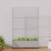 Jardinière à treillis avec écran d'intimité en métal et carré potager surélevé, jardinière sur pied avec écran d'intimité, roulettes verrouillables, jardinière mobile d'intérieur et d'extérieur