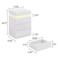 Conçue pour le confort au quotidien, cette table de chevet avec station de recharge intégrée et éclairage LED, une table de chevet moderne à plateau coulissant à 3 tiroirs,