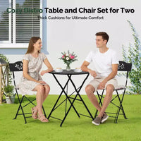 Ensemble bistro 3 pièces Karl Home avec coussins d'assise