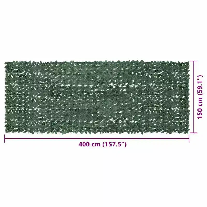 vidaXL Écran de balcon vert foncé en polyéthylène, tissu 157,5 x 59,1 in