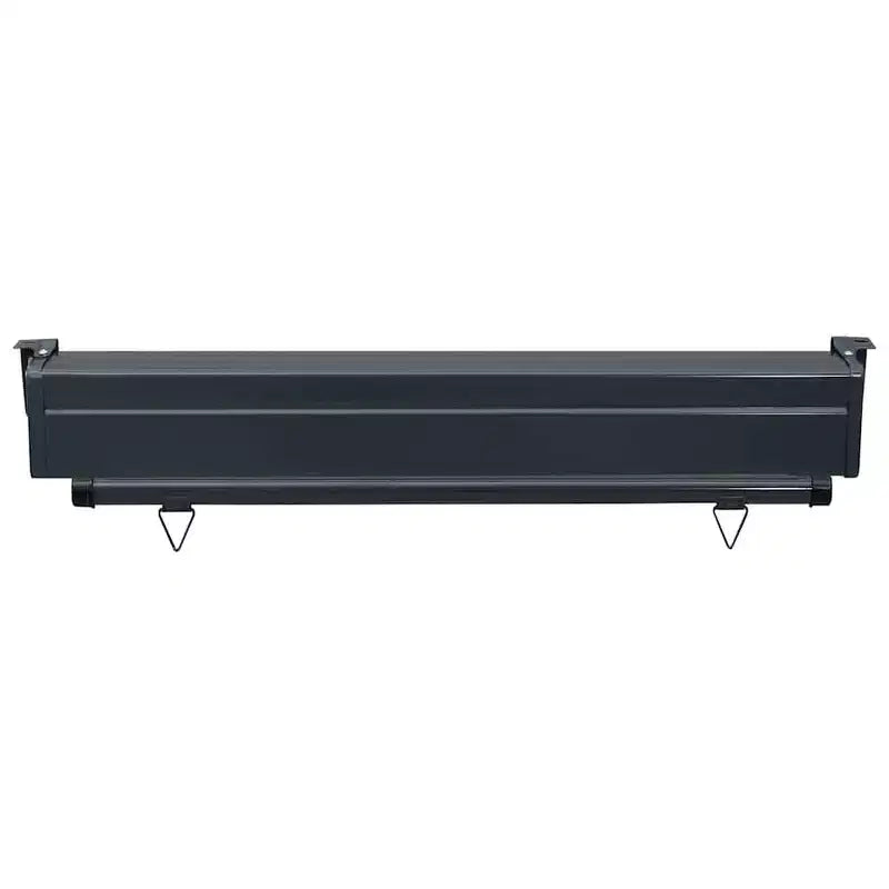 vidaXL Store latéral de balcon Acier gris 105 x 250 cm Accoudoirs réglables