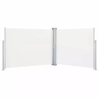vidaXL Store latéral crème polyester avec revêtement PU 140 x 1000 cm