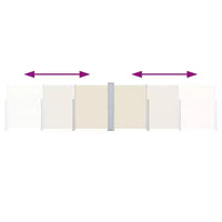 vidaXL Store latéral crème polyester avec revêtement PU 140 x 1000 cm