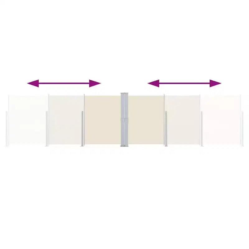 vidaXL Store latéral crème polyester avec revêtement PU 140 x 1000 cm