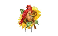 Briarwood Lane Art mural en métal d'été 30,5x17,5, cardinaux et tournesols pour l'art mural en métal d'été