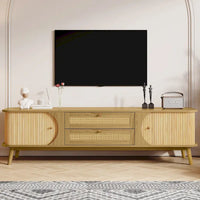 Meuble TV en rotin Modern Farmhouse