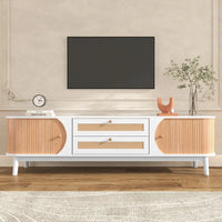 Meuble TV en rotin Modern Farmhouse