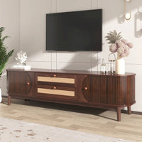 Meuble TV en rotin Modern Farmhouse