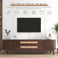 Meuble TV en rotin Modern Farmhouse