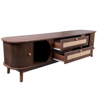 Meuble TV en rotin Modern Farmhouse