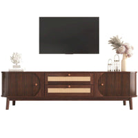 Meuble TV en rotin Modern Farmhouse