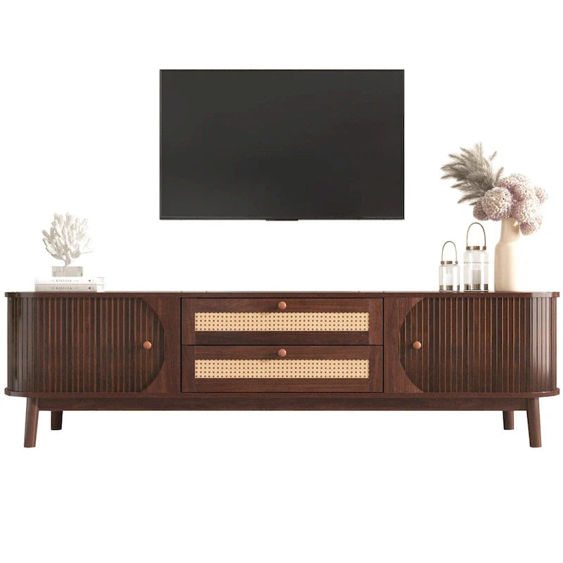 Meuble TV en rotin Modern Farmhouse