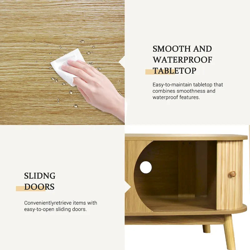Meuble TV en rotin Modern Farmhouse
