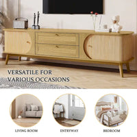Meuble TV en rotin Modern Farmhouse