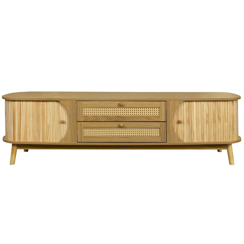 Meuble TV en rotin Modern Farmhouse