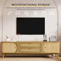Meuble TV en rotin Modern Farmhouse
