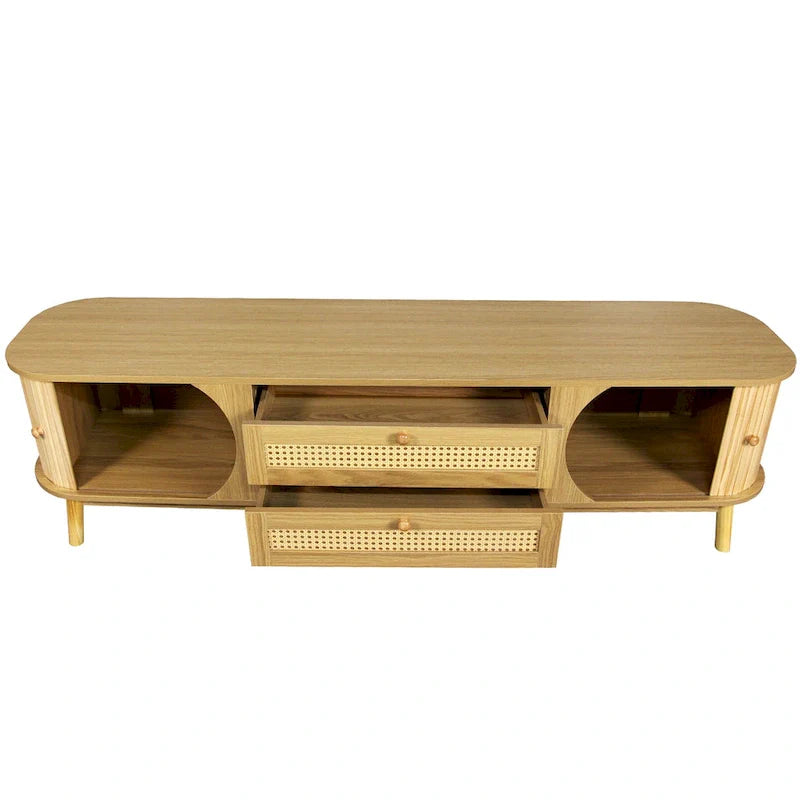 Meuble TV en rotin Modern Farmhouse