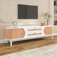 Meuble TV en rotin Modern Farmhouse