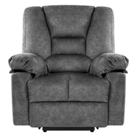 Fauteuil releveur électrique surdimensionné en velours avec massage, chauffage et poches