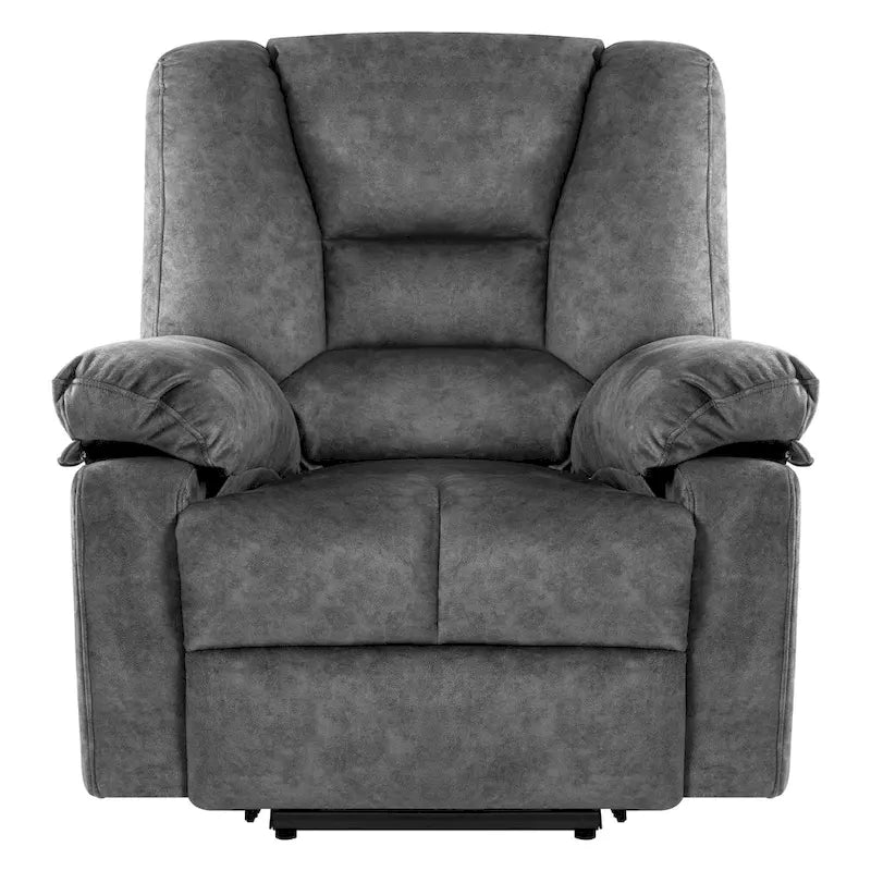 Fauteuil releveur électrique surdimensionné en velours avec massage, chauffage et poches