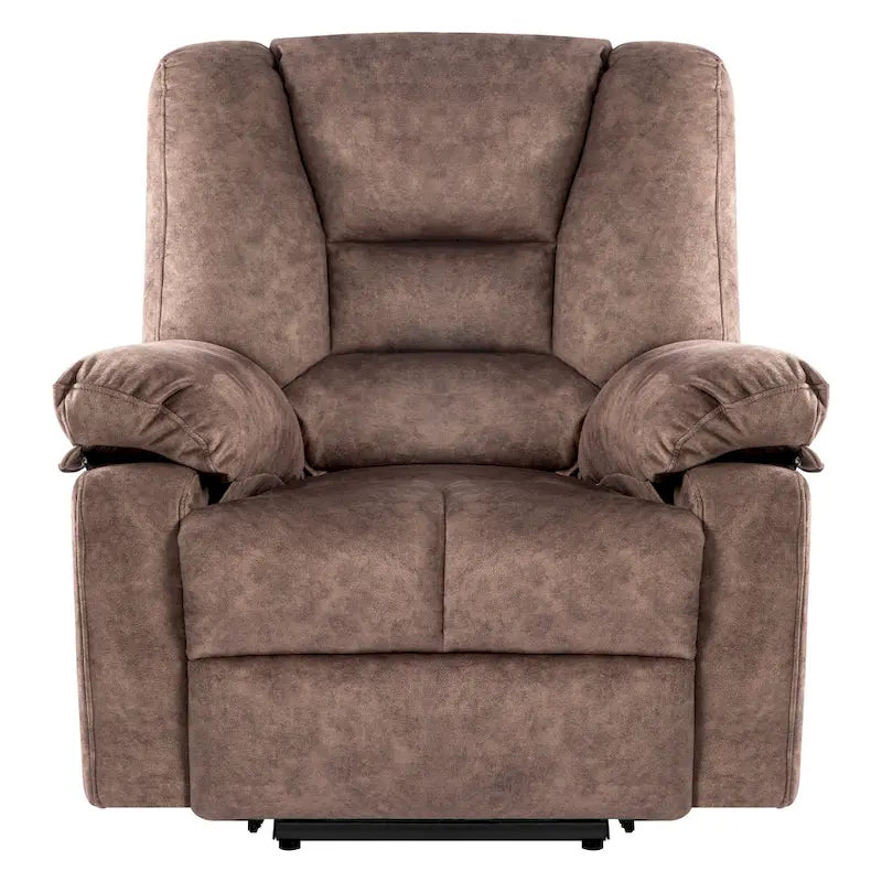 Fauteuil releveur électrique surdimensionné en velours avec massage, chauffage et poches