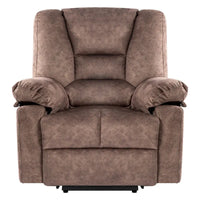 Fauteuil releveur électrique surdimensionné en velours avec massage, chauffage et poches