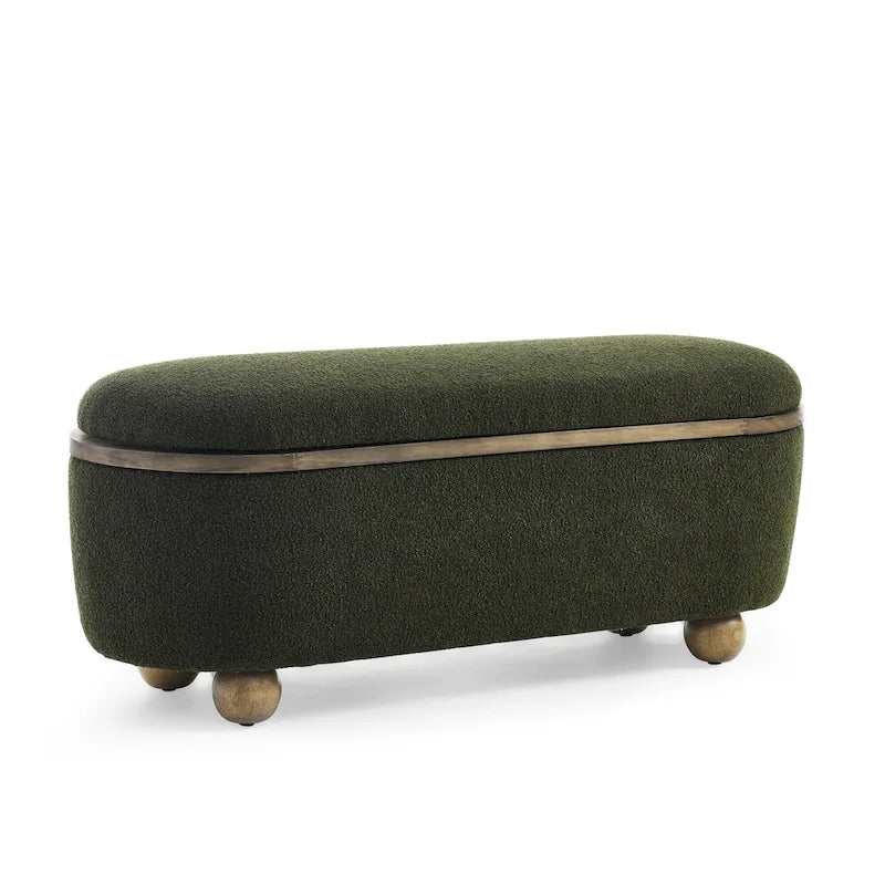 Banc ottoman de rangement, banc ottoman de pied de lit rembourré avec rangement et assise, grand banc de rangement pour couvertures et repose-pieds