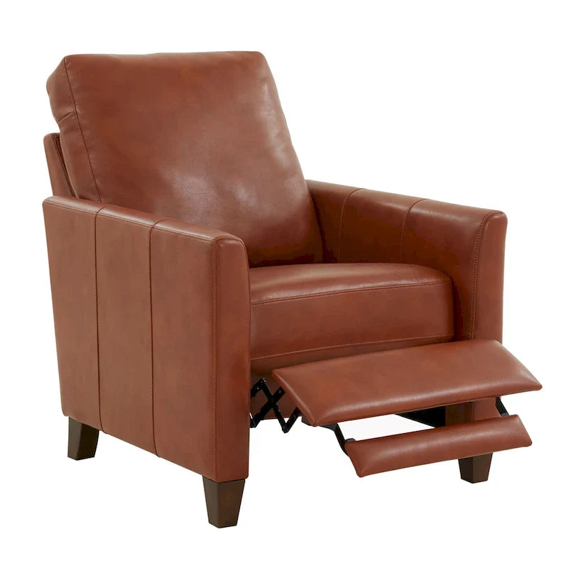 Pablo Fauteuil inclinable moderne en similicuir caramel