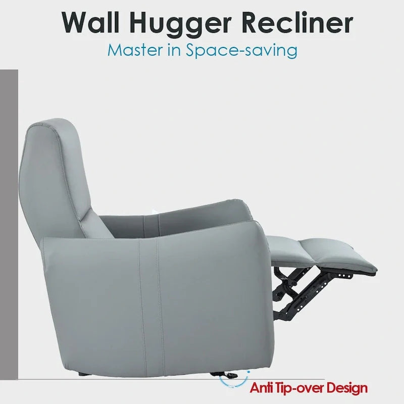 Fauteuil inclinable électrique avec port USB, fauteuil inclinable gain de place près du mur