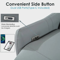 Fauteuil inclinable électrique avec port USB, fauteuil inclinable gain de place près du mur