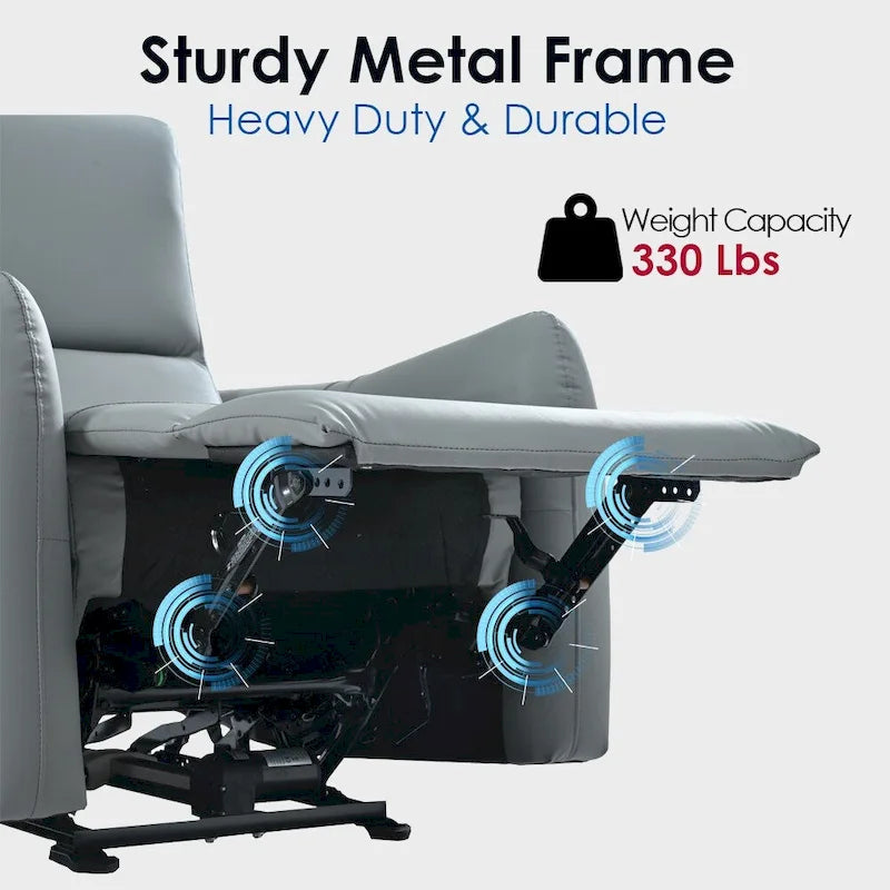 Fauteuil inclinable électrique avec port USB, fauteuil inclinable gain de place près du mur