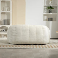 Fauteuil de détente blanc 63.78 rembourré en chenille avec mousse haute densité