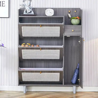 Meuble de rangement minimaliste moderne, meuble à chaussures en rotin japonais, meuble de chevet, petit meuble de maison