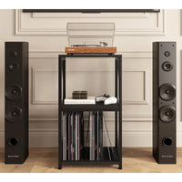 Support de tourne-disque à 3 niveaux avec rangement pour disques vinyles - 11,85P x 15,94L x 30,91H