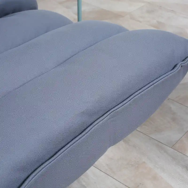 Fauteuil de sol pivotant avec support dorsal, fauteuil de jeu vidéo réglable en microfibre pour lire, se détendre, méditer, gris