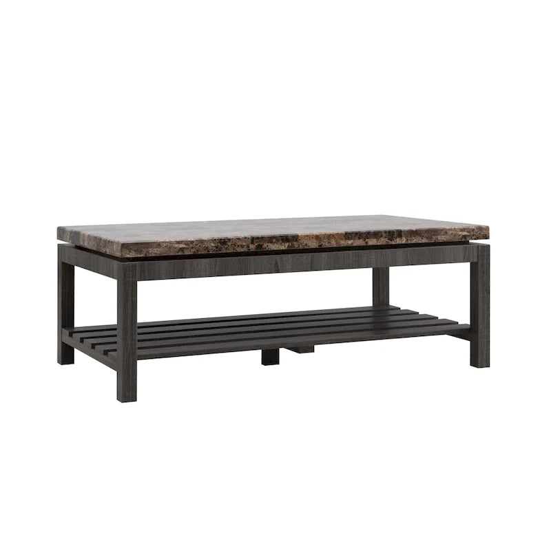 Table basse occasionnelle en faux marbre